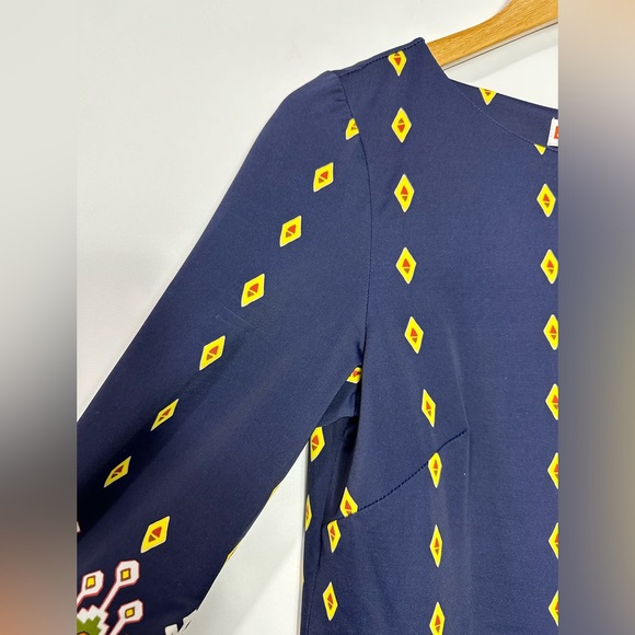 Jude Connally Women’s Marlowe Shift Dress Navy Medallion Border Long sle… - Picture 5 of 15